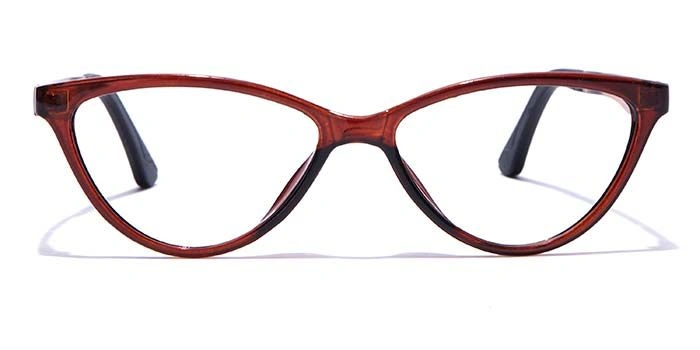 GRAVIATE by Coolwinks E15C7658 Glossy Brown Full Frame Cateye Eyeglasses for Women-