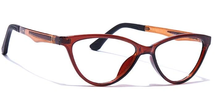 GRAVIATE by Coolwinks E15C7658 Glossy Brown Full Frame Cateye Eyeglasses for Women-BROWN-2