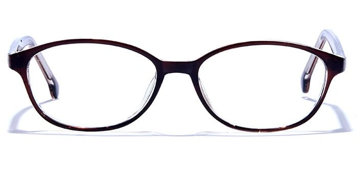 GRAVIATE by Coolwinks E15A6458 Glossy Brown Full Frame Oval Eyeglasses for Men and Women-