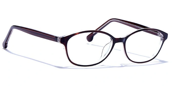 GRAVIATE by Coolwinks E15A6458 Glossy Brown Full Frame Oval Eyeglasses for Men and Women-BROWN-2