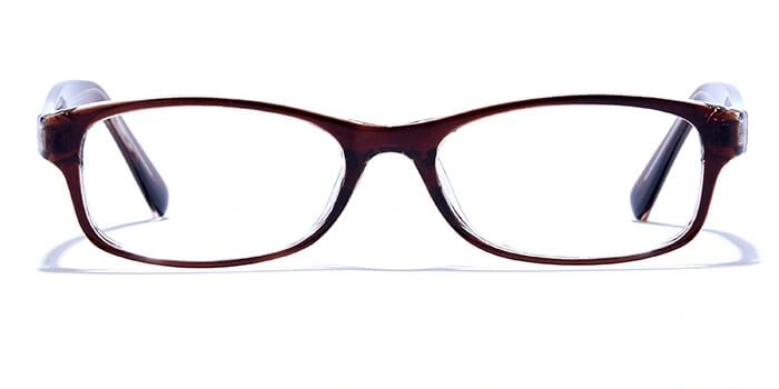 GRAVIATE by Coolwinks E15A6443 Glossy Brown Full Frame Rectangle Eyeglasses for Kids-