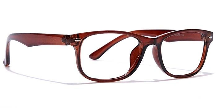 GRAVIATE by Coolwinks E15A7142 Glossy Brown Full Frame Rectangle Eyeglasses for Kids-BROWN-2