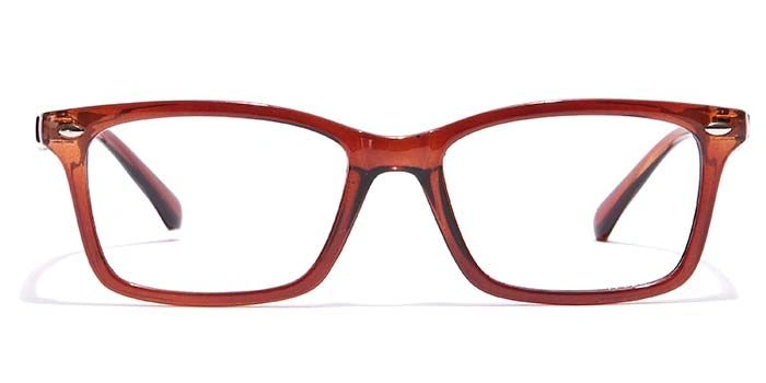 GRAVIATE by Coolwinks E15B7125 Glossy Brown Full Frame Rectangle Eyeglasses for Kids-