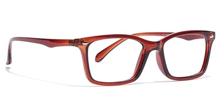 GRAVIATE by Coolwinks E15B7125 Glossy Brown Full Frame Rectangle Eyeglasses for Kids-BROWN-2