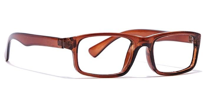 GRAVIATE by Coolwinks E15B7136 Glossy Brown Full Frame Rectangle Eyeglasses for Kids-BROWN-2