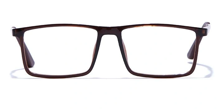 GRAVIATE by Coolwinks E12B7746 Glossy Brown Full Frame Rectangle Eyeglasses for Men and Women-