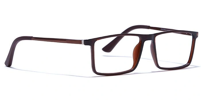 GRAVIATE by Coolwinks E12B7746 Glossy Brown Full Frame Rectangle Eyeglasses for Men and Women-BROWN-2