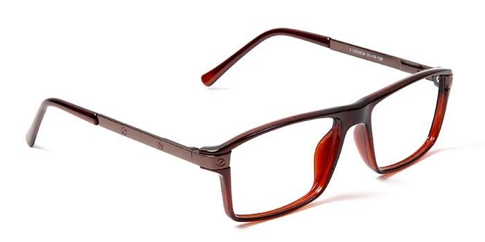 GRAVIATE by Coolwinks E12D5634 Glossy Brown Full Frame Rectangle Eyeglasses for Men and Women-BROWN-2