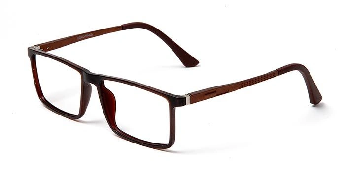 GRAVIATE by Coolwinks E15A5625 Matte Brown Full Frame Rectangle Eyeglasses for Men and Women-BROWN-1