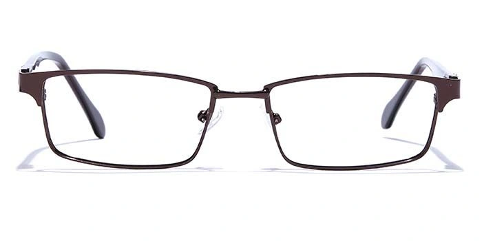 GRAVIATE by Coolwinks E15A6791 Glossy Brown Full Frame Rectangle Eyeglasses for Men and Women-