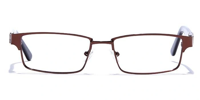 GRAVIATE by Coolwinks E15A6795 Glossy Brown Full Frame Rectangle Eyeglasses for Men and Women-