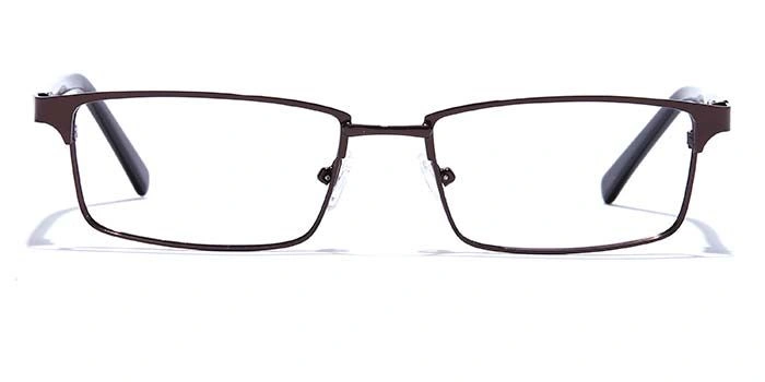 GRAVIATE by Coolwinks E15A6796 Glossy Brown Full Frame Rectangle Eyeglasses for Men and Women-