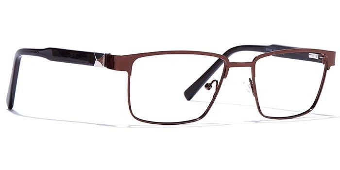 GRAVIATE by Coolwinks E15A6797 Glossy Brown Full Frame Rectangle Eyeglasses for Men and Women-BROWN-2