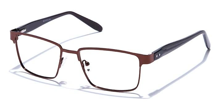 GRAVIATE by Coolwinks E15A6804 Glossy Brown Full Frame Rectangle Eyeglasses for Men and Women-BROWN-1