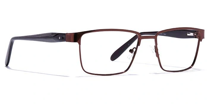 GRAVIATE by Coolwinks E15A6804 Glossy Brown Full Frame Rectangle Eyeglasses for Men and Women-BROWN-2