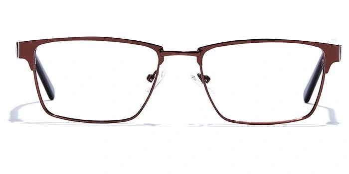 GRAVIATE by Coolwinks E15A6806 Glossy Brown Full Frame Rectangle Eyeglasses for Men and Women-