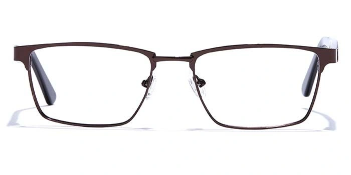 GRAVIATE by Coolwinks E15A6809 Glossy Brown Full Frame Rectangle Eyeglasses for Men and Women-