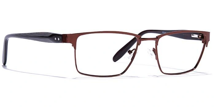 GRAVIATE by Coolwinks E15A6811 Glossy Brown Full Frame Rectangle Eyeglasses for Men and Women-BROWN-2