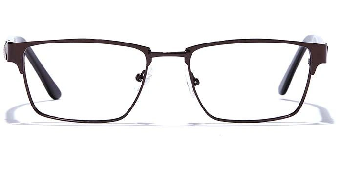 GRAVIATE by Coolwinks E15A6814 Glossy Brown Full Frame Rectangle Eyeglasses for Men and Women-