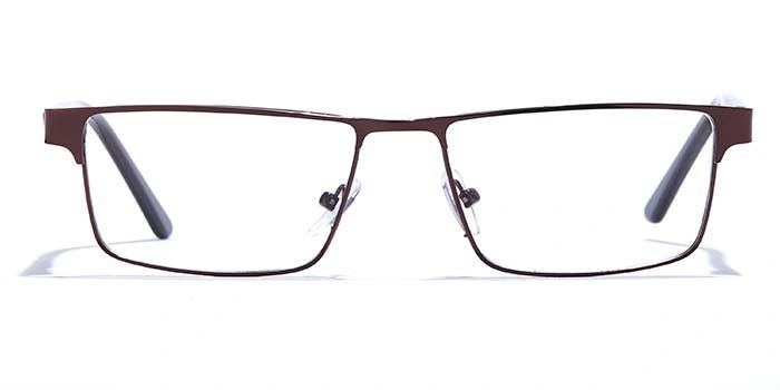 GRAVIATE by Coolwinks E15A6863 Glossy Brown Full Frame Rectangle Eyeglasses for Men and Women-