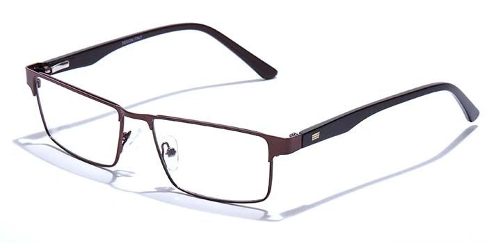 GRAVIATE by Coolwinks E15A6863 Glossy Brown Full Frame Rectangle Eyeglasses for Men and Women-BROWN-1