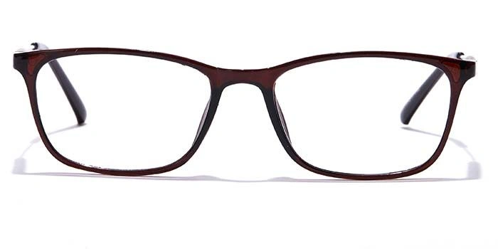 GRAVIATE by Coolwinks E15A7094 Glossy Brown Full Frame Rectangle Eyeglasses for Men and Women-