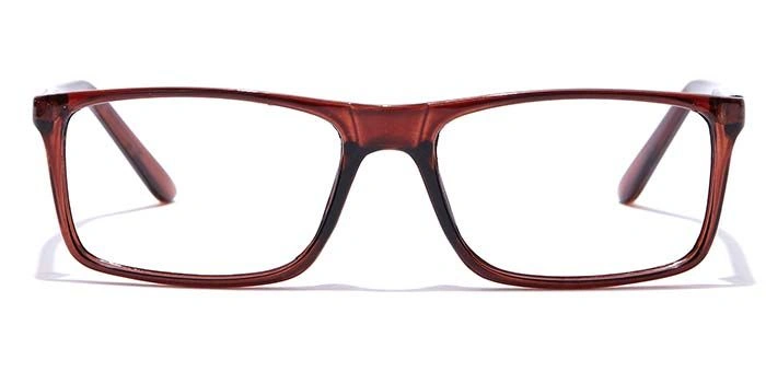 GRAVIATE by Coolwinks E15A7419 Glossy Brown Full Frame Rectangle Eyeglasses for Men and Women-