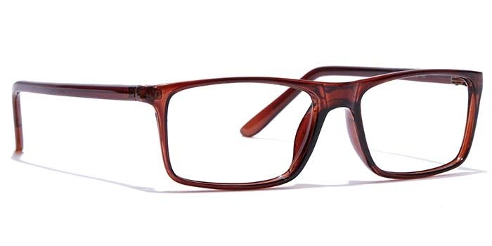 GRAVIATE by Coolwinks E15A7419 Glossy Brown Full Frame Rectangle Eyeglasses for Men and Women-BROWN-2