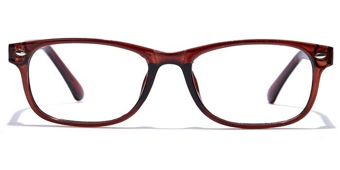 GRAVIATE by Coolwinks E15A7425 Glossy Brown Full Frame Rectangle Eyeglasses for Men and Women-