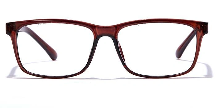 GRAVIATE by Coolwinks E15A7434 Glossy Brown Full Frame Rectangle Eyeglasses for Men and Women-