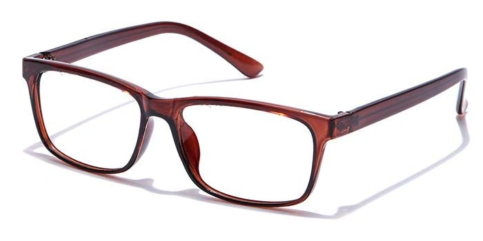 GRAVIATE by Coolwinks E15A7434 Glossy Brown Full Frame Rectangle Eyeglasses for Men and Women-BROWN-1