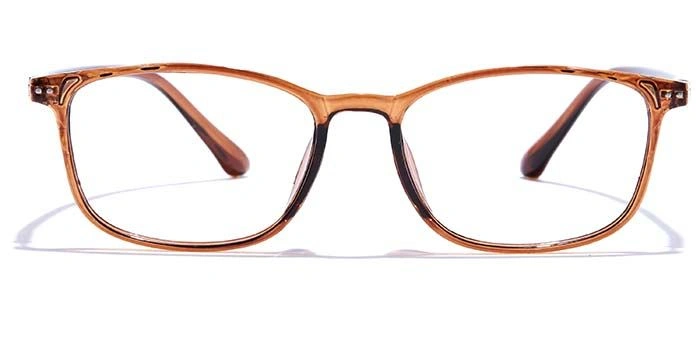 GRAVIATE by Coolwinks E15A7539 Glossy Brown Full Frame Rectangle Eyeglasses for Men and Women-