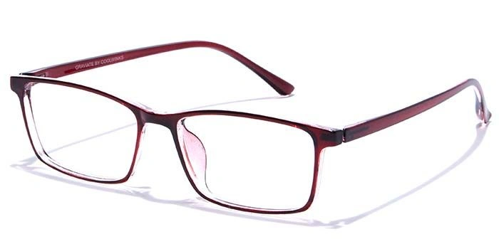 GRAVIATE by Coolwinks E15A7568 Glossy Brown Full Frame Rectangle Eyeglasses for Men and Women-BROWN-1