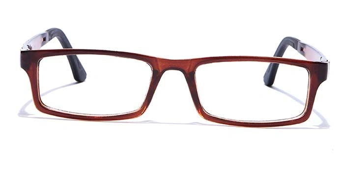 GRAVIATE by Coolwinks E15A7635 Glossy Brown Full Frame Rectangle Eyeglasses for Men and Women-