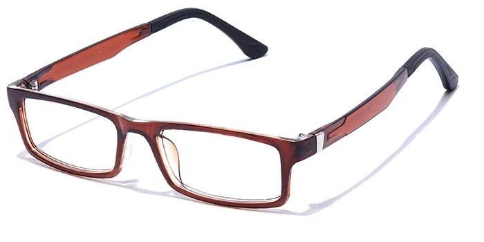 GRAVIATE by Coolwinks E15A7635 Glossy Brown Full Frame Rectangle Eyeglasses for Men and Women-BROWN-1