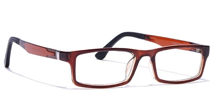 GRAVIATE by Coolwinks E15A7635 Glossy Brown Full Frame Rectangle Eyeglasses for Men and Women-BROWN-2