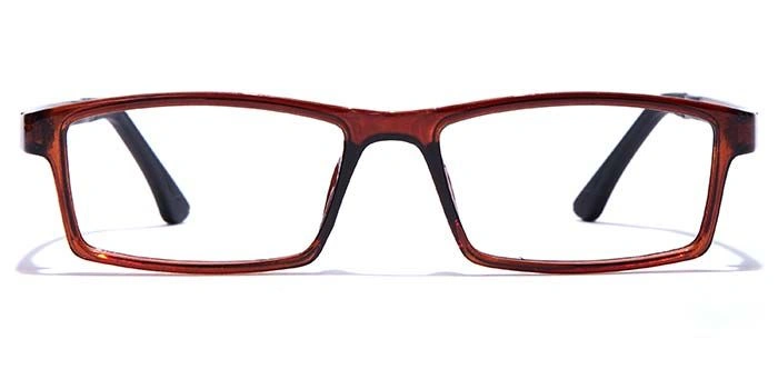 GRAVIATE by Coolwinks E15A7647 Glossy Brown Full Frame Rectangle Eyeglasses for Men and Women-