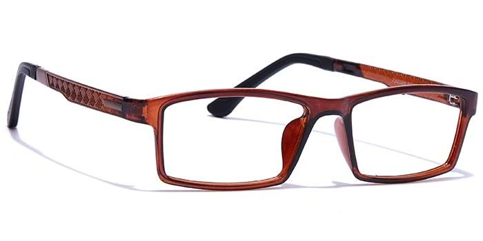 GRAVIATE by Coolwinks E15A7647 Glossy Brown Full Frame Rectangle Eyeglasses for Men and Women-BROWN-2