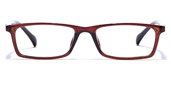 GRAVIATE by Coolwinks E15A7669 Glossy Brown Full Frame Rectangle Eyeglasses for Men and Women-