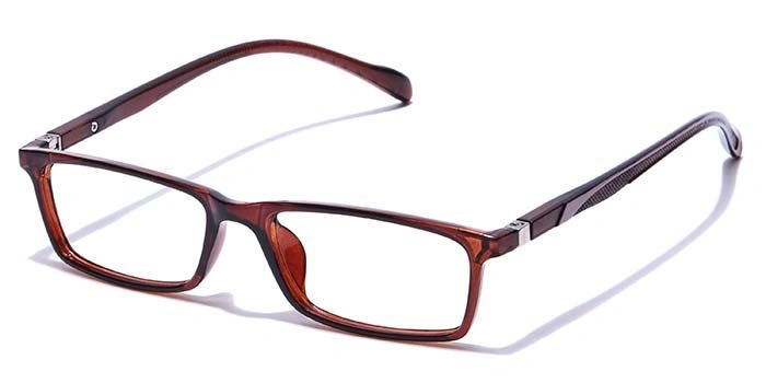 GRAVIATE by Coolwinks E15A7669 Glossy Brown Full Frame Rectangle Eyeglasses for Men and Women-BROWN-1