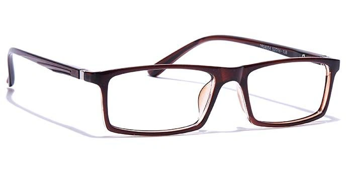 GRAVIATE by Coolwinks E15A7681 Glossy Brown Full Frame Rectangle Eyeglasses for Men and Women-BROWN-2