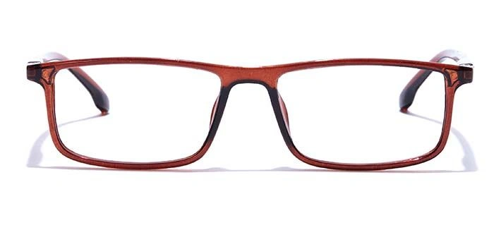 GRAVIATE by Coolwinks E15A7691 Glossy Brown Full Frame Rectangle Eyeglasses for Men and Women-