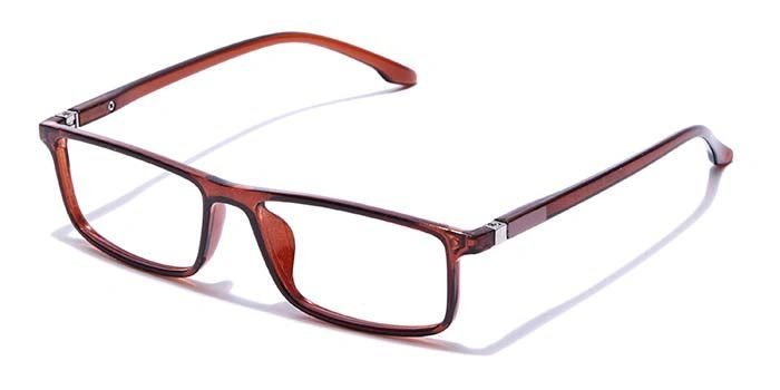 GRAVIATE by Coolwinks E15A7691 Glossy Brown Full Frame Rectangle Eyeglasses for Men and Women-BROWN-1