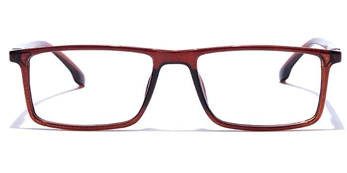 GRAVIATE by Coolwinks E15A7700 Glossy Brown Full Frame Rectangle Eyeglasses for Men and Women-