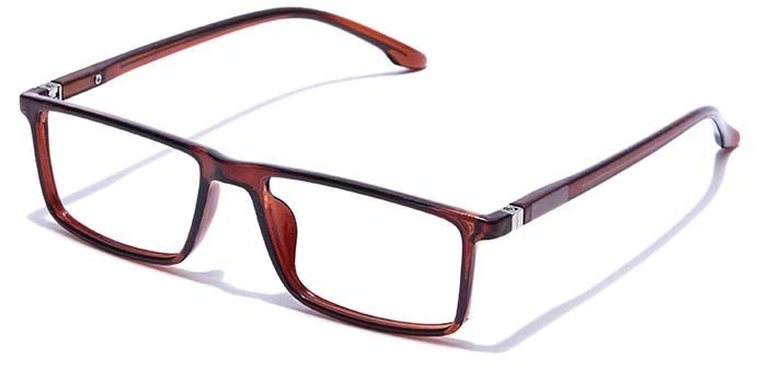 GRAVIATE by Coolwinks E15A7700 Glossy Brown Full Frame Rectangle Eyeglasses for Men and Women-BROWN-1