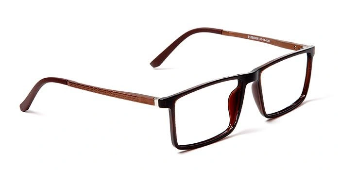 GRAVIATE by Coolwinks E15B5626 Glossy Brown Full Frame Rectangle Eyeglasses for Men and Women-BROWN-2