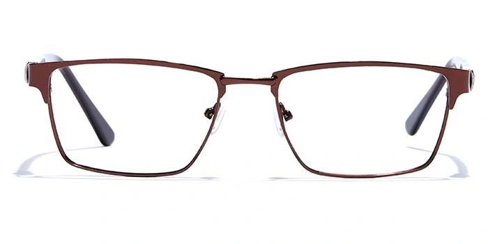 GRAVIATE by Coolwinks E15B6808 Glossy Brown Full Frame Rectangle Eyeglasses for Men and Women-