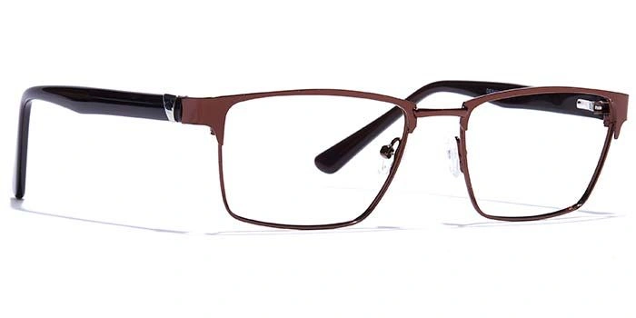 GRAVIATE by Coolwinks E15B6808 Glossy Brown Full Frame Rectangle Eyeglasses for Men and Women-BROWN-2