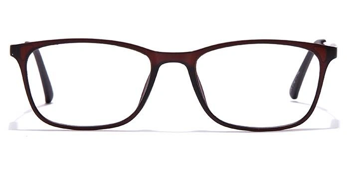 GRAVIATE by Coolwinks E15B7094 Matte Brown Full Frame Rectangle Eyeglasses for Men and Women-