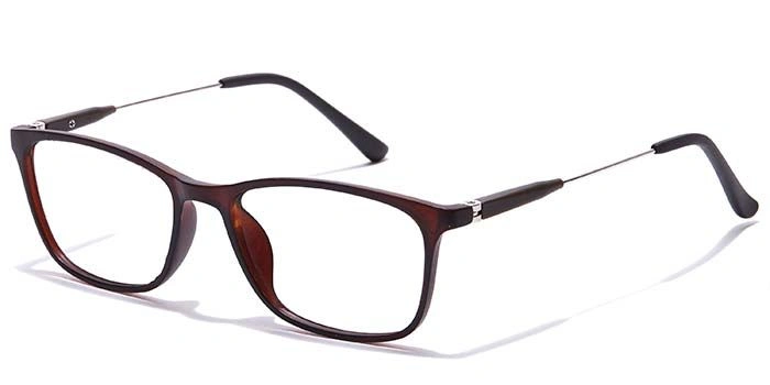 GRAVIATE by Coolwinks E15B7094 Matte Brown Full Frame Rectangle Eyeglasses for Men and Women-BROWN-1